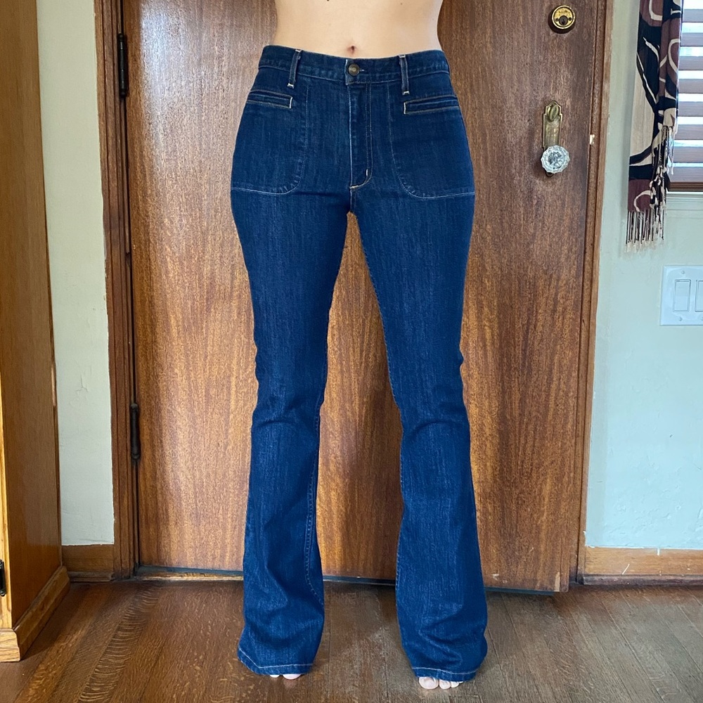 Theory Dark Denim Flare Jeans Size 28